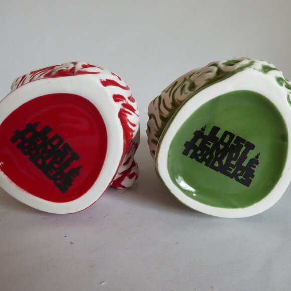 NEW 2020 LOST TEMPLE TRADERS SHRUNKEN SANTA CLAUS HEAD CERAMIC TIKI MUG SET - Picture 13 of 13